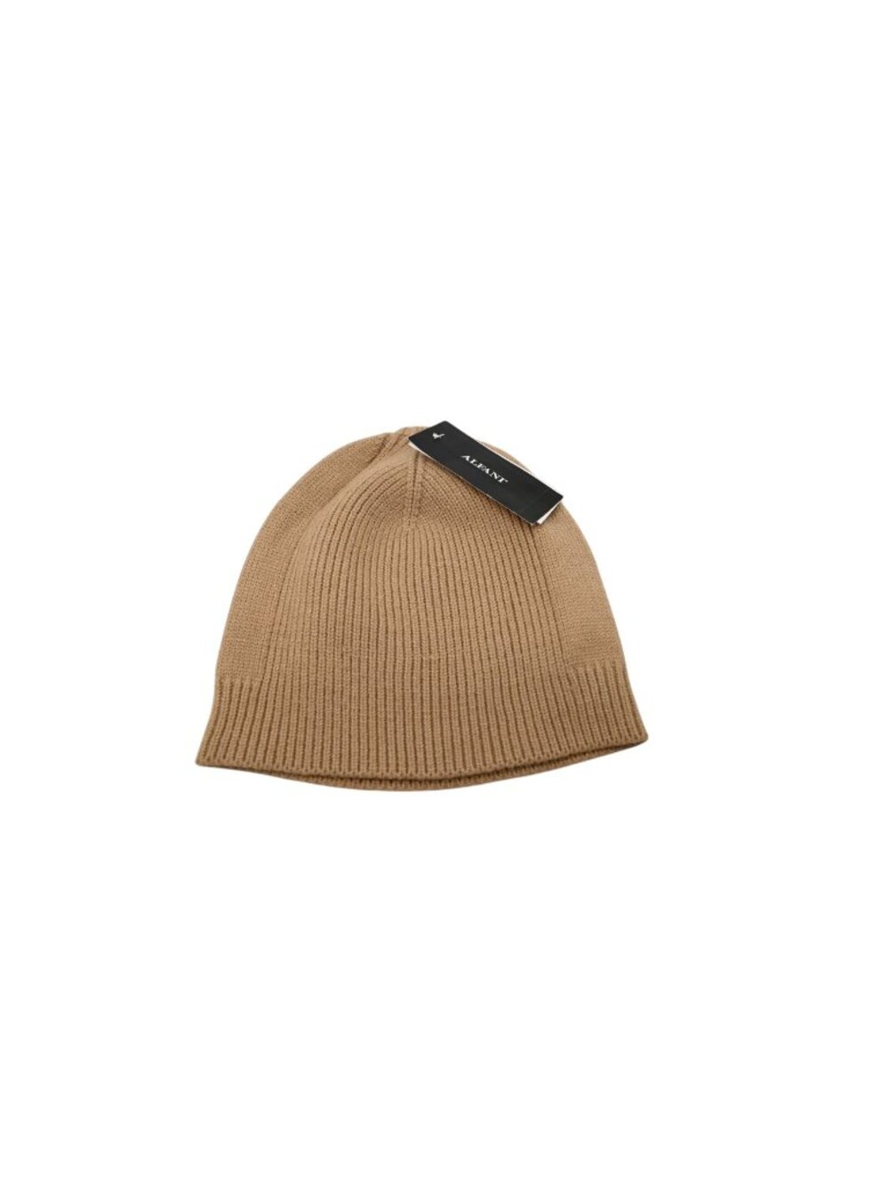 NWT Alfani Beanie OS Tan Khaki Beige Fine Knit Winter Skull Cap Hat Warm Soft